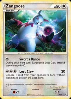 Call of Legends Zangoose #39 card