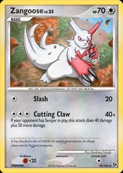 Great Encounters Zangoose #59 card