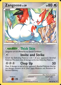 Platinum Zangoose #66 card