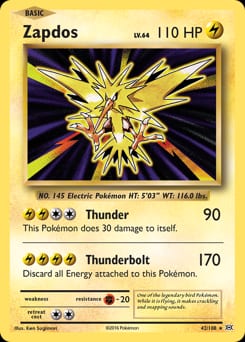 Evolutions Zapdos #42 card