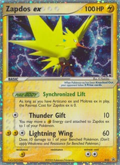 2003 Nintendo Black Star Promos Zapdos ex #33 card
