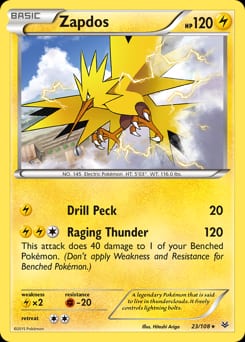 2015 Roaring Skies Zapdos #23 card
