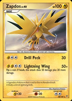 2009 Supreme Victors Zapdos #48 card