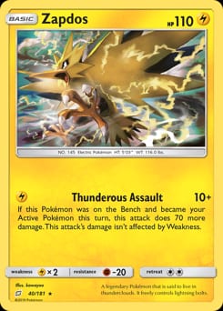 Team Up Zapdos #40 card