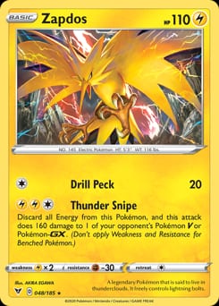 2020 Vivid Voltage Zapdos #48 card