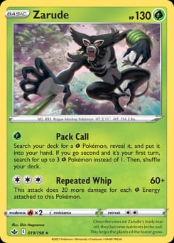 Chilling Reign Zarude #19 card