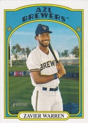 2021 Topps Heritage Minor League Base Set Zavier Warren #6 card