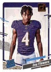 2023 Donruss Rated Rookie Portrait Zay Flowers #9 card