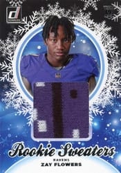 2023 Donruss Rookie Holiday Sweater Relics Zay Flowers #HS-ZFL card
