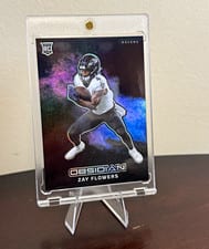 2023 Panini Obsidian Black Color Blast Zay Flowers #6 card