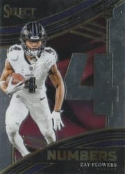 2023 Panini Select Select Numbers Zay Flowers #17 card
