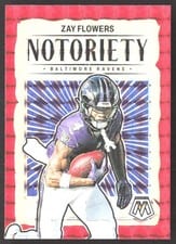 2024 Panini Mosaic Notoriety Zay Flowers #17 card