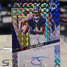 2025 Panini Mosaic In Focus Signatures Zay Flowers #IFS-ZFS card