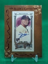 2025 Topps Allen & Ginter Framed Mini Autographs (Baseball) Zebby Matthews #MA-ZM card