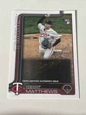 2025 Topps Update Real One Golden Mirror Autographs Zebby Matthews #283 card