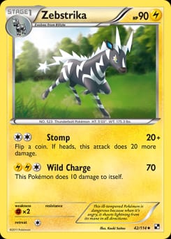 Black & White Zebstrika #42 card