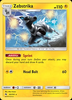 Lost Thunder Zebstrika #82 card