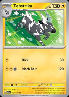 Surging Sparks Zebstrika #63 card