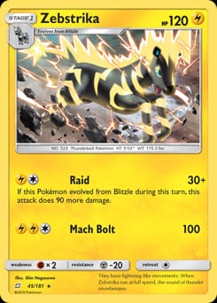 Team Up Zebstrika #45 card