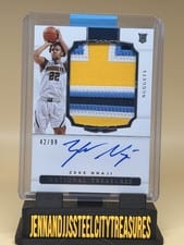 2020-21 Panini National Treasures Rookie Patch Autographs Zeke Nnaji #117 card