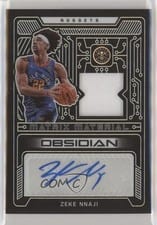 2021-22 Panini Obsidian Matrix Material Autos Zeke Nnaji #MMA-ZNJ card