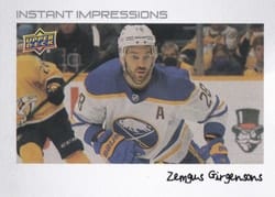 2022-23 Upper Deck Instant Impressions Zemgus Girgensons #PZ-41 card