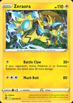 Silver Tempest Zeraora #56 card