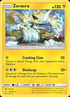 Unbroken Bonds Zeraora #60 card