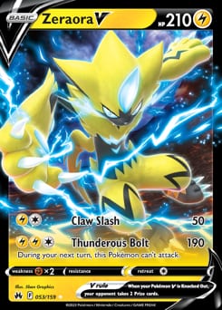 Crown Zenith Zeraora V #53 card