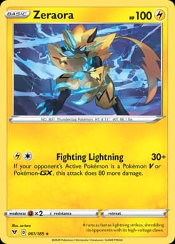 Vivid Voltage Zeraora #61 card