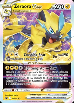 SWSH Black Star Promos Zeraora VSTAR #SWSH265 card
