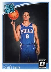 2018-19 Donruss Optic Base Set Zhaire Smith #154 card