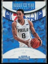 2018 Panini Contenders Rookie of the Year Contenders Zhaire Smith #7 card