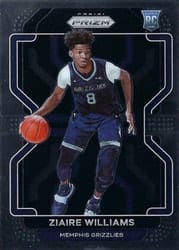 2021-22 Panini Prizm Base Set Ziaire Williams #313 card
