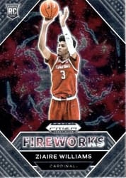 2021 Panini Prizm Draft Picks Fireworks Ziaire Williams #13 card