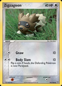 Emerald Zigzagoon #74 card