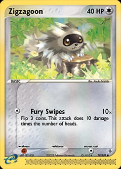Ruby & Sapphire Zigzagoon #79 card