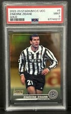 2022 Stadium Club Chrome UEFA Competitions Zinedine Zidane Gold #5 card