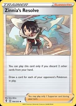 Evolving Skies Zinnia's Resolve #164 card