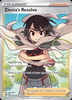 Evolving Skies Zinnia's Resolve #203 card
