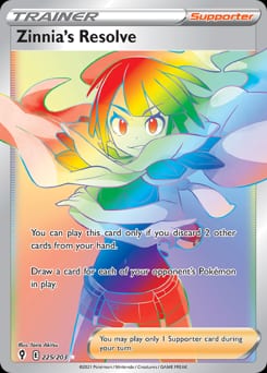 Evolving Skies Zinnia's Resolve #225 card