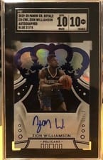 2019 Panini Crown Royale Rookie Autographs Zion Williamson #CR-ZWL card