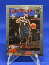 2019 Panini Hoops Premium Stock Zion Williamson Silver Laser Prizm #296 card