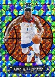 2020-21 Panini Mosaic Stained Glass Zion Williamson #10 card