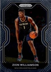 2020-21 Panini Prizm Base Set Zion Williamson #185 card