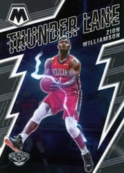 2021-22 Panini Mosaic Thunder Lane Zion Williamson #14 card
