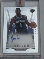 2021-22 Panini Prizm Flashback Signatures Zion Williamson #FS-ZWL card