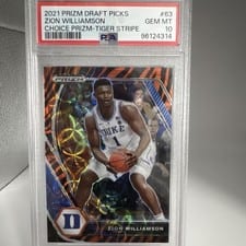 2021 Panini Prizm Draft Picks Zion Williamson #63 card