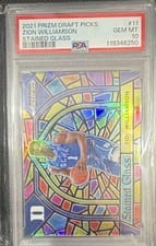 2021 Panini Prizm Draft Picks Stained Glass Zion Williamson #11 card