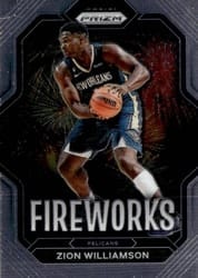 2022-23 Panini Prizm Fireworks Zion Williamson #8 card